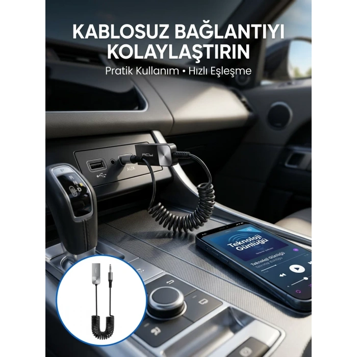 Nevamel® USB Bluetooth AUX Ses Adaptörü Kablosuz Müzik Aktarım Cihazı