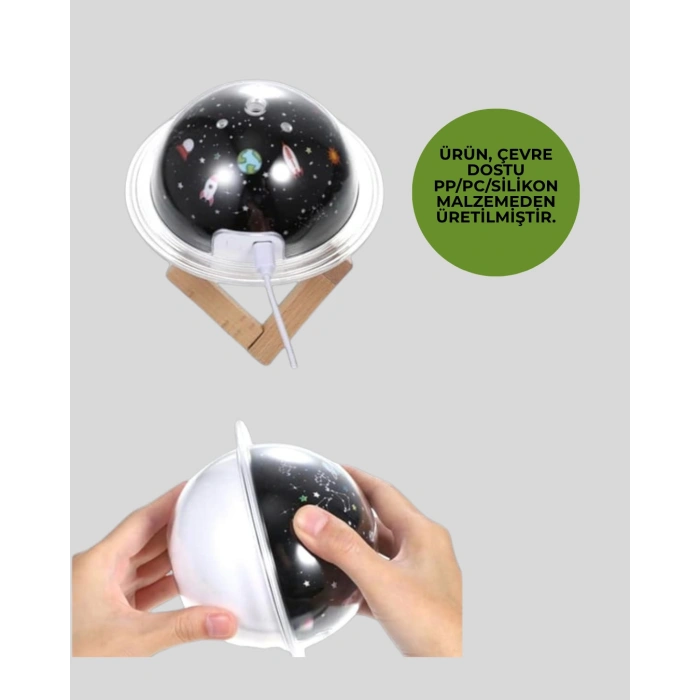 Nevamel USB ile çalışan projektörlü aromaterapi nemlendirici masaüstü kullanım için uygun