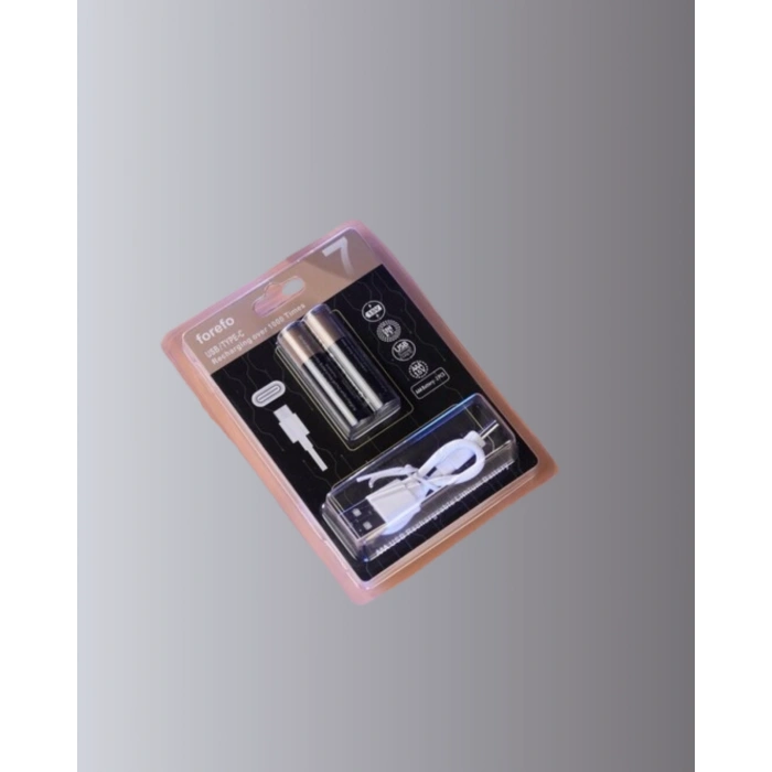 Nevamel USB Type-C Şarjlı AAA Lityum Pil | 1.5V Sabit Voltaj 1000+ Şarj Döngüsü ile Uzun Ömür