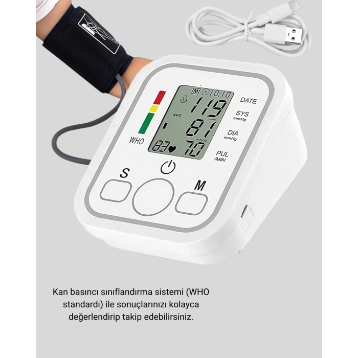 Nevamel® Üst Koldan Ölçüm Dijital Tansiyon Aleti – IHB Aritmi Uyarılı ve Çift Hafızalı