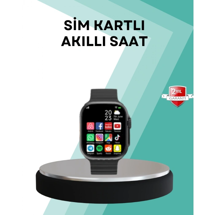 Nevamel® Uyku Takipli GPS’li SIM Kart Destekli Akıllı Saat