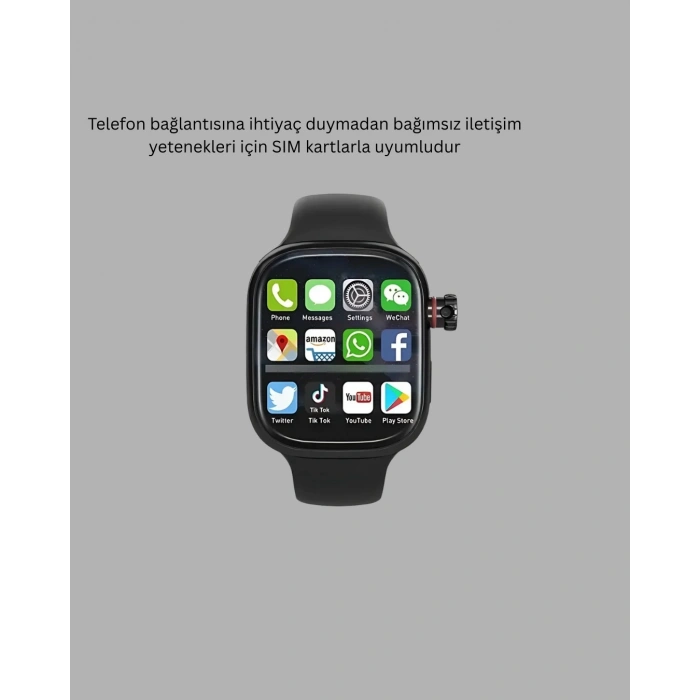 Nevamel® Uyku Takipli GPS’li SIM Kart Destekli Akıllı Saat