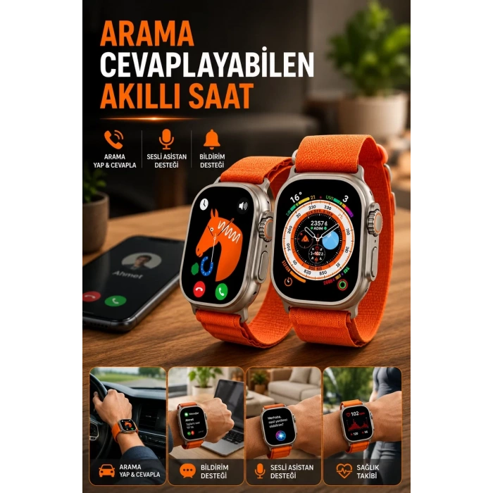 Nevamel® Uyku ve Nabız Takipli Wireless Şarjlı Akıllı Saat Android ve iOS Uyumlu