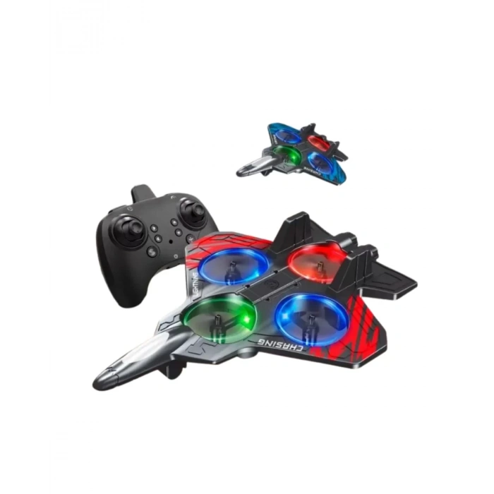 Nevamel® Uzaktan Kumandalı Drone Uçak LED Işıklı 360 Derece Akrobatik Hareket Özellikli