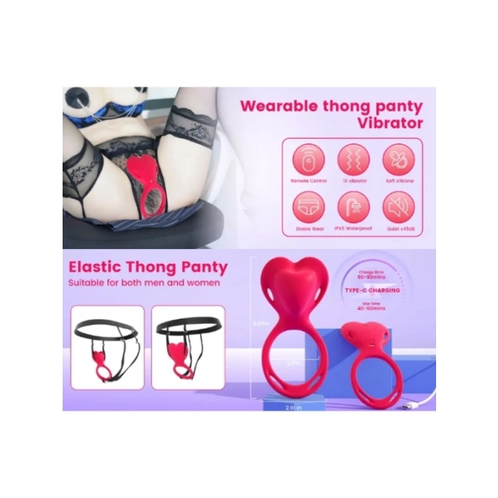 Nevamel® Uzaktan Kumandalı Giyilebilir Panty Vibratör – Çift Uyarım, 10 Mod, Şarjlı, Sessiz, Ipx6