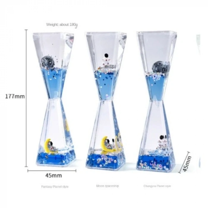 Nevamel Uzay Temalı Dökülen Yağ Kum Saati