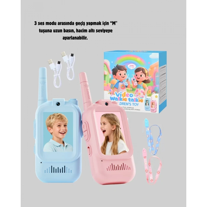 Nevamel® Uzun Menzilli Video Walkie Talkie Eğitici ve Eğlenceli Oyuncak