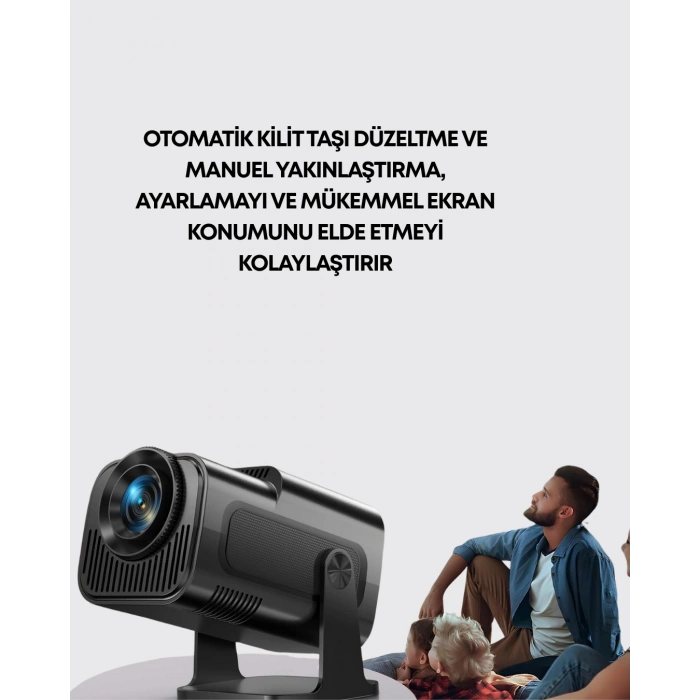 Nevamel Uzun Ömürlü Lamba ve Dahili Hoparlörlü Ev Sinema Projektörü