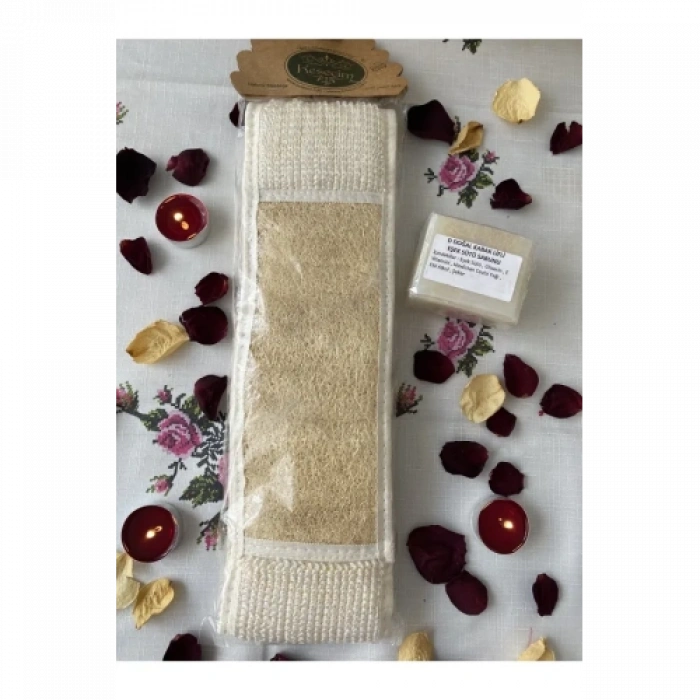 Nevamel Uzun Sırt Kabak Lifi Ve Eşek Sütlü Doğal Sabun Lifli