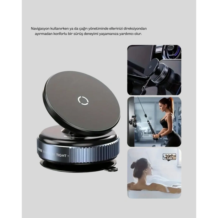 Nevamel® Vakum Adsorpsiyonlu Manyetik Telefon Tutucu Güçlü N52 360° Evrensel Uyumluluk