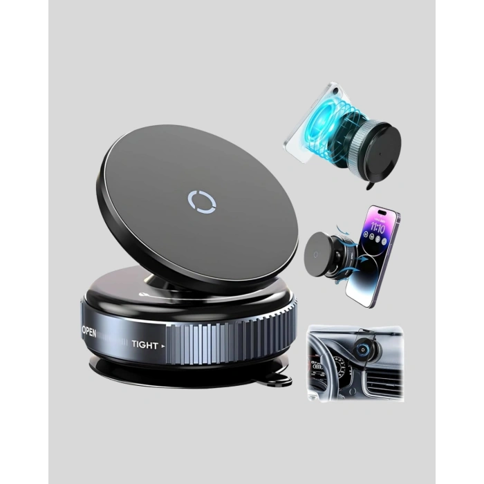 Nevamel® Vakum Adsorpsiyonlu Manyetik Telefon Tutucu Güçlü N52 360° Evrensel Uyumluluk