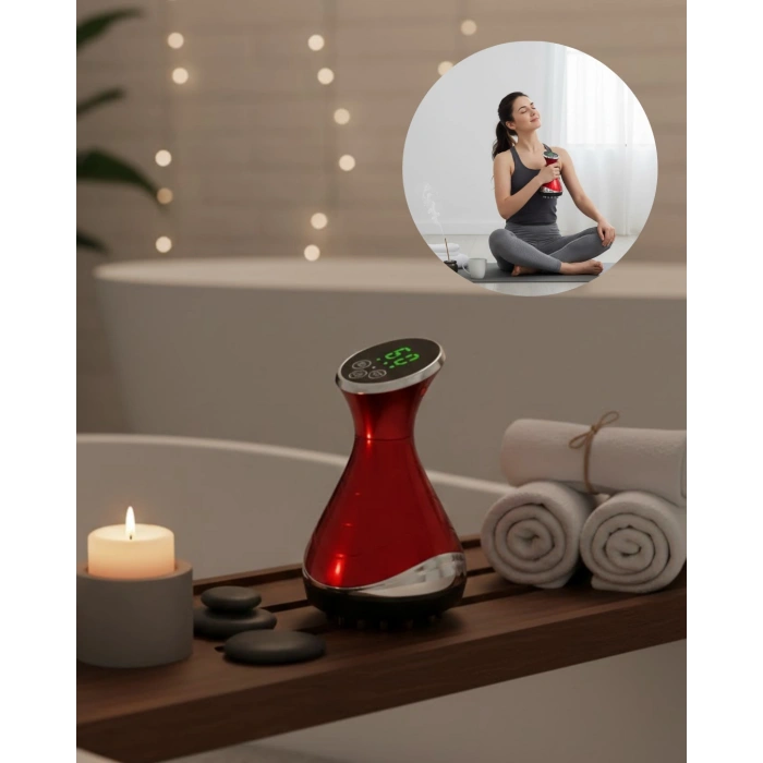 Nevamel® Vakumlu Isıtmalı Elektrikli Kupa Masaj Cihazı Derin Doku Rahatlatıcı