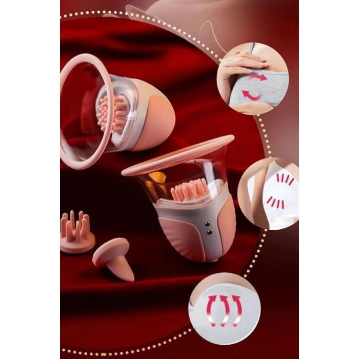 Nevamel® Vakumlu Klitoral Ve Meme Ucu Uyarım Seti – Değiştirilebilir Silikon Başlıklı Masaj Ve Stimülasyon Ap