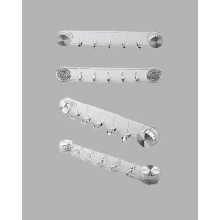 Nevamel® Vakumlu ve Yapışkanlı Mutfak Banyo Askılığı 5 Bölmeli Pratik Düzenleyici