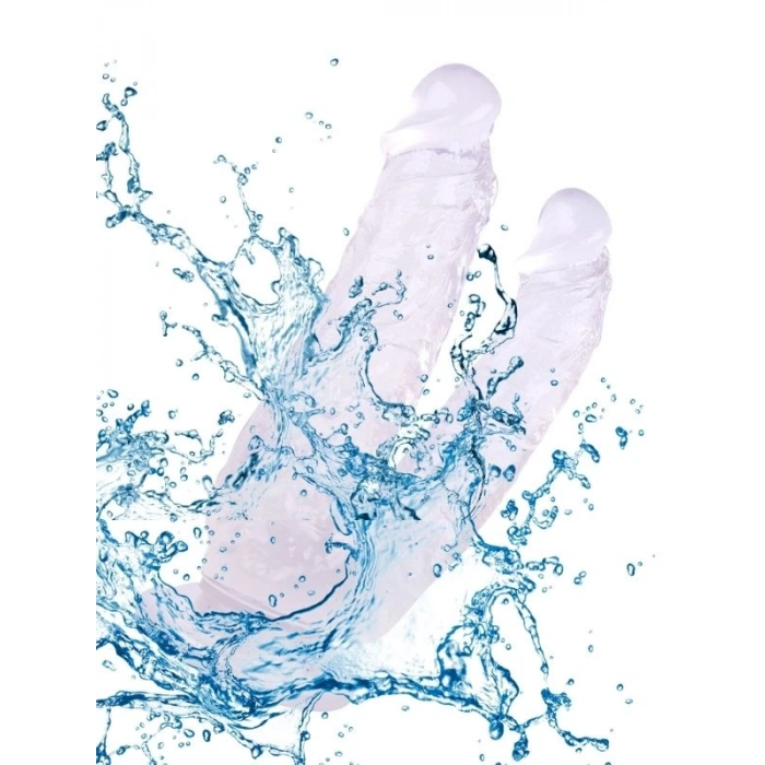 Nevamel® Vantuzlu Çiftli Jel Dildo 19Cm Beyaz