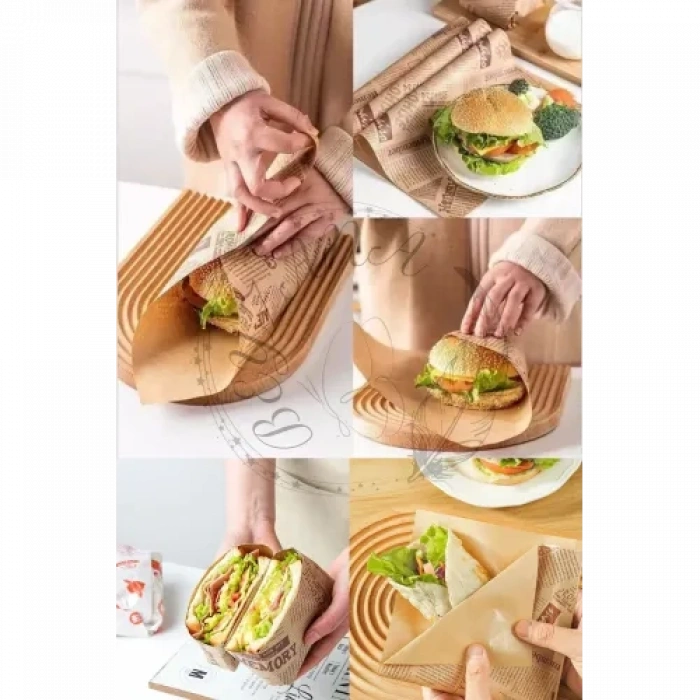 Nevamel Vintage Gazete Desenli Sunum Kağıdı 50 Adet