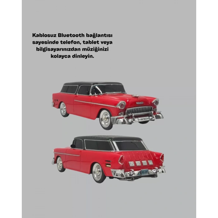 Nevamel® Vintage Tasarımlı LED Işıklı Bluetooth Hoparlör 10W