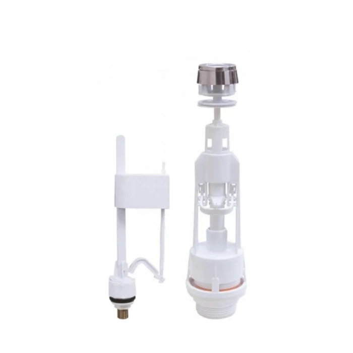 Nevamel® Vitrifiye Rezervuar İç Takımı Basmalı Mekanizma Alt Girişli Sessiz Dolum Sistemi