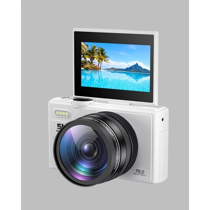 Nevamel® WiFi Bağlantılı 5K Ultra HD Dijital Kamera 75MP Otofokus