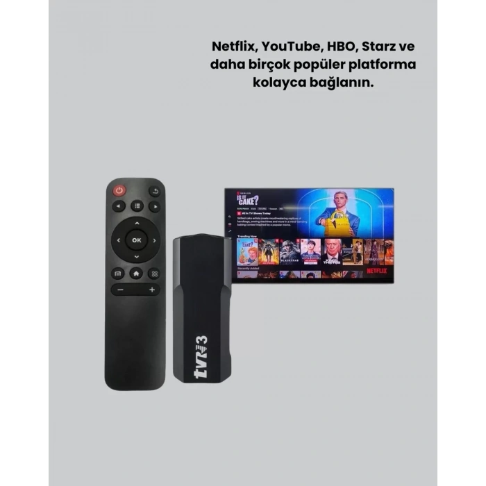 Nevamel® WiFi ve Bluetooth Destekli Android TV Dönüştürücü Stick
