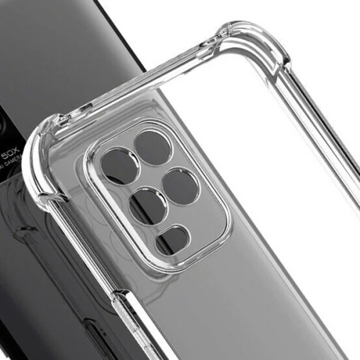 Nevamel Xiaomi Mi 10 Lite Kamera Koruma Anti-Drop Silikon Kılıf Shockproof kılıf-(5775)