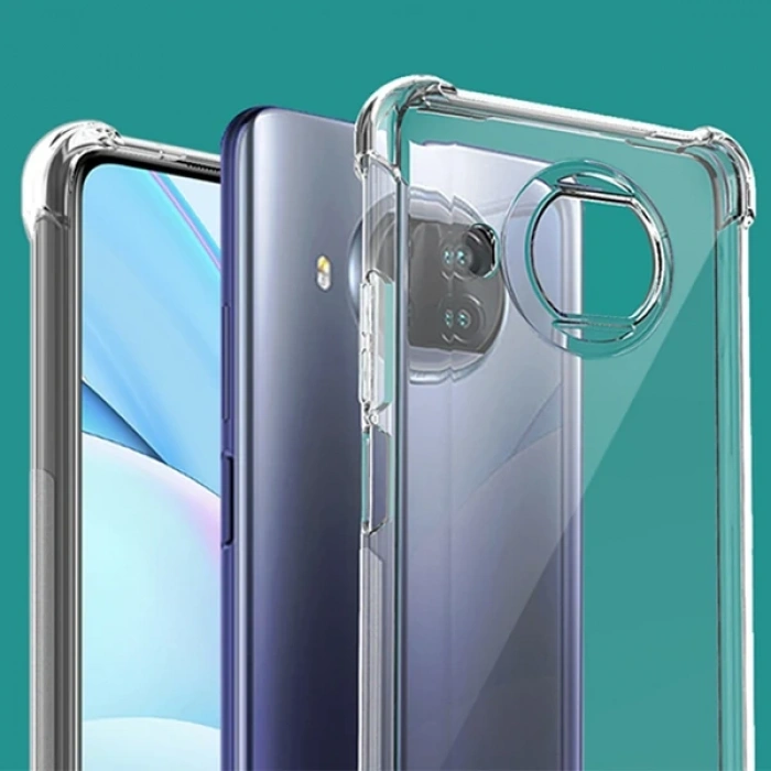 Nevamel Xiaomi Mi 10T Lite 5G Anti-Drop Shockproof Darbe Emici Silikon Kılıf-(5775)