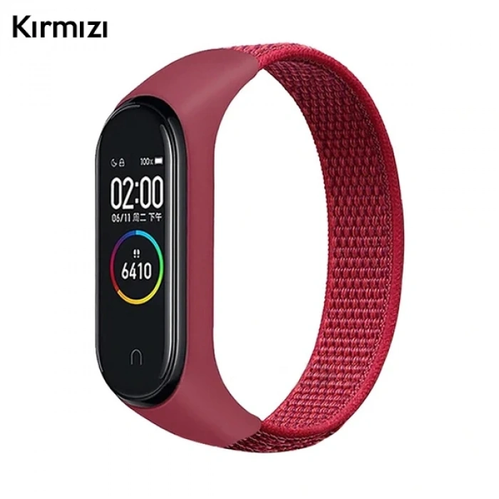 Nevamel Xiaomi Mi Band 5-4-3  Nylon Kayış Kordon-(5775)