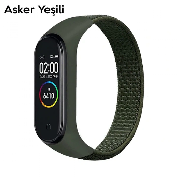 Nevamel Xiaomi Mi Band 5-4-3  Nylon Kayış Kordon-(5775)