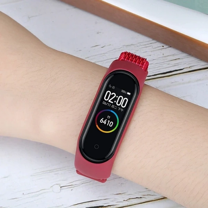 Nevamel Xiaomi Mi Band 5-4-3  Nylon Kayış Kordon-(5775)