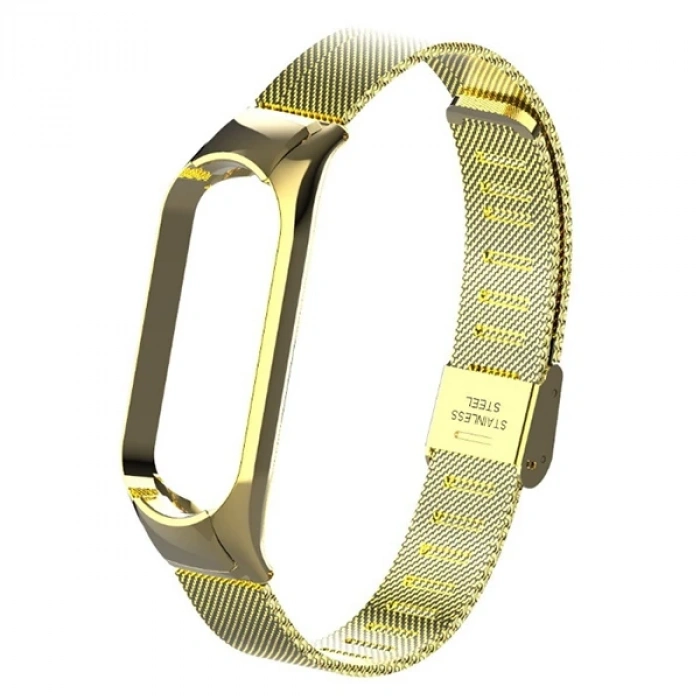 Nevamel Xiaomi Mi Band 5 Metal Kayış Kordon Kopçalı Milano Loop-(5775)