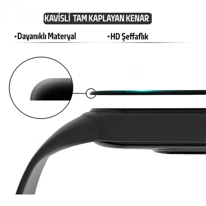 Nevamel Xiaomi Mi Watch Lite 3D Full Kavisli PMMA Cam Ekran Koruyucu-(5775)