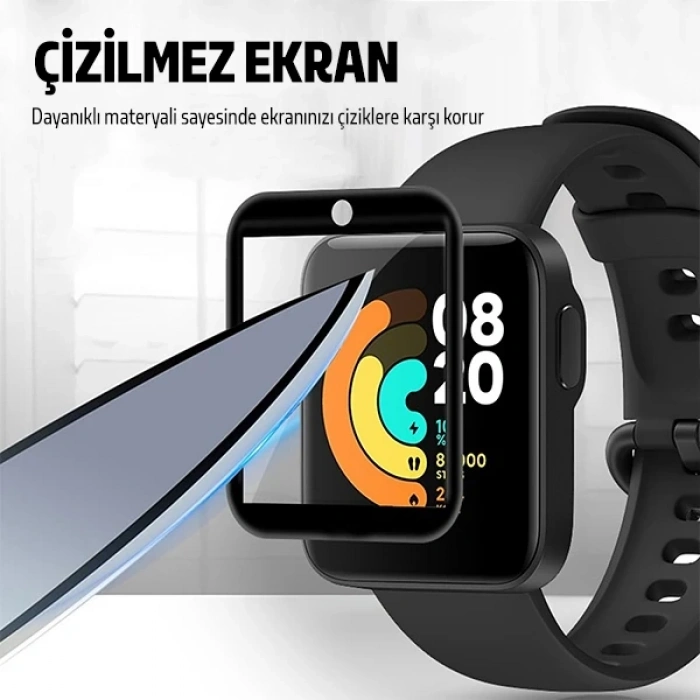 Nevamel Xiaomi Mi Watch Lite 3D Full Kavisli PMMA Cam Ekran Koruyucu-(5775)