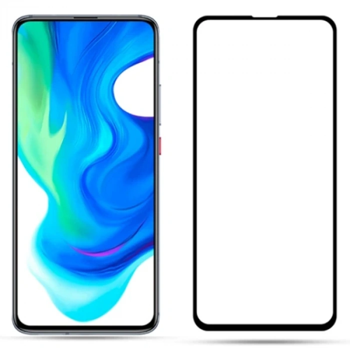 Nevamel Xiaomi Poco F2 Pro 3D Full Glue Tempered Cam Ekran Koruyucu-(5775)