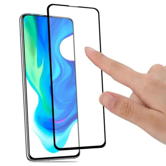 Nevamel Xiaomi Poco F2 Pro 3D Full Glue Tempered Cam Ekran Koruyucu-(5775)