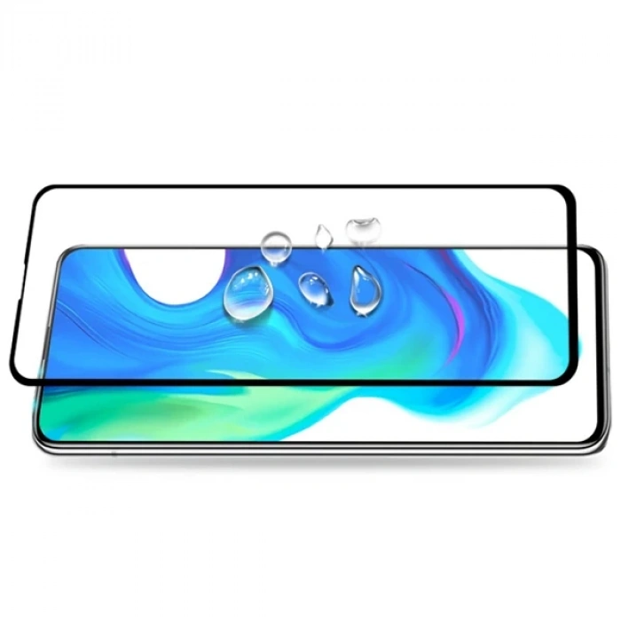 Nevamel Xiaomi Poco F2 Pro 3D Full Glue Tempered Cam Ekran Koruyucu-(5775)