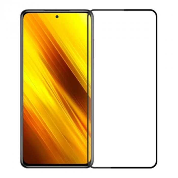 Nevamel Xiaomi POCO X3 Full Glue Tempered Full Cam Ekran Koruyucu-(5775)