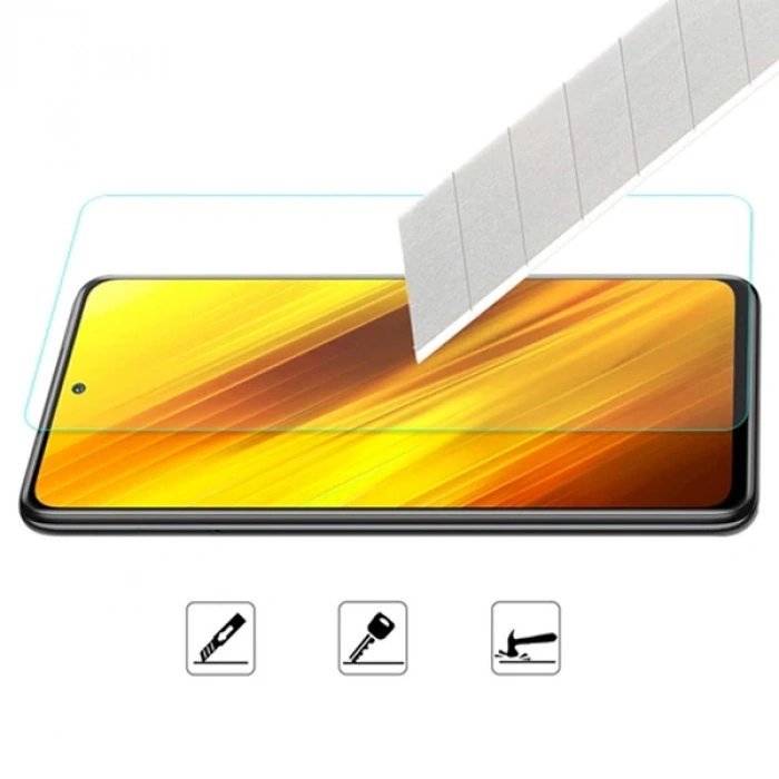 Nevamel Xiaomi Poco X3 Tempered Kırılmaz Cam Ekran Koruyucu-(5775)