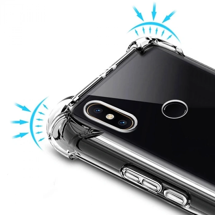 Nevamel Xiaomi Redmi 6 Pro A2 Lite Darbe Emici Şeffaf Silikon Kılıf-(5775)