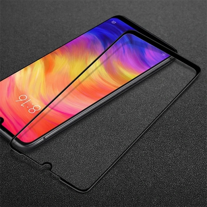 Nevamel Xiaomi Redmi Note 7 Full Glue Tempered Full Cam Ekran Koruyucu-(5775)