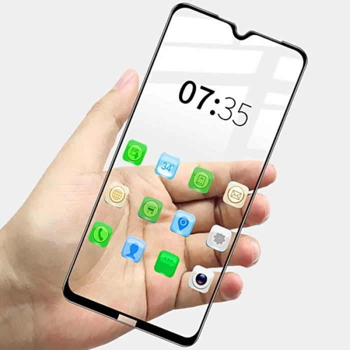 Nevamel Xiaomi Redmi Note 8 3D Full Glue Tempered  Cam Ekran Koruyucu-(5775)