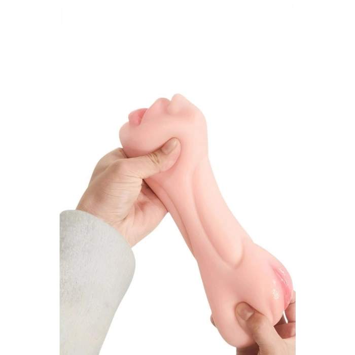 Nevamel® Xoxo Gerçekçi Mastürbatör, 3 Girişli, Tpe Malzeme, Ten Rengi 550 Gr (Kod:550)
