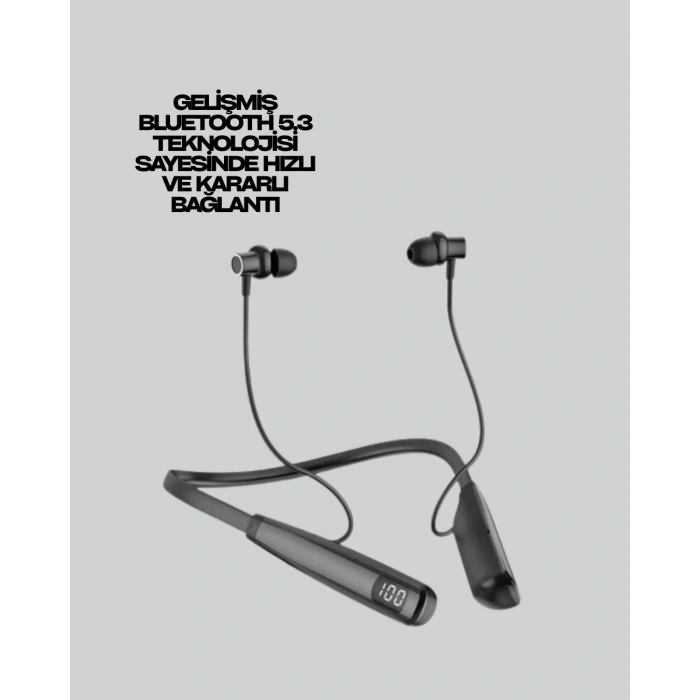 Nevamel Y12 Bluetooth Boyun Bantlı Kulaklık – 100 Saat Pil Bluetooth 5.3 Dokunmatik Kontrol