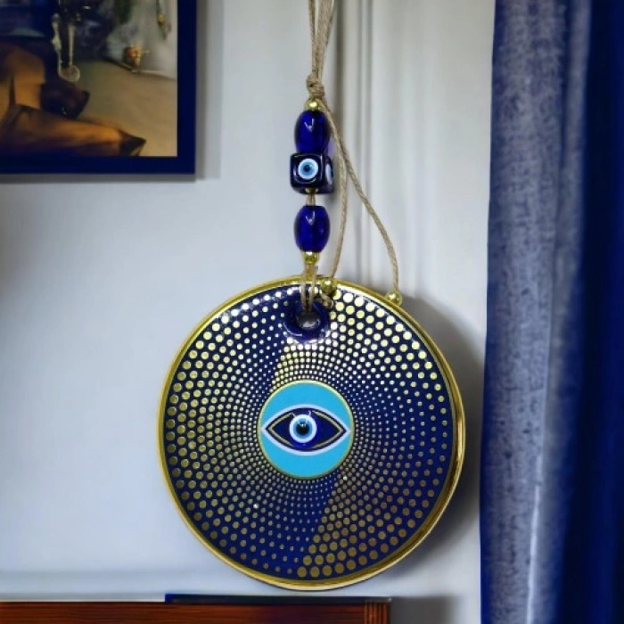 Nevamel Yaldızlı Nazar Boncuklu Duvar Süsü Gözlü Duvar Dekoru