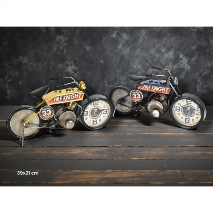 Nevamel Yarış Motoru Tasarımlı Masaüstü Saat