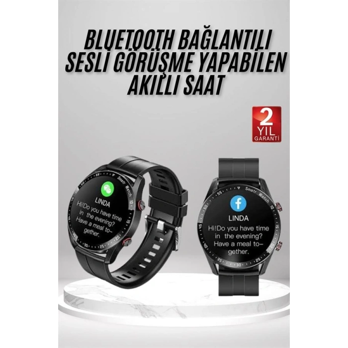 Nevamel Yeni Model Akıllı Saat GPS Uyumlu Uyku ve Sağlık Takibi Sesli Görüşme