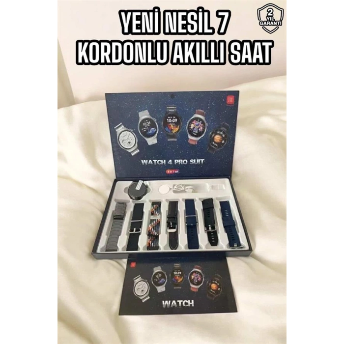 Nevamel Yeni Nesil Akıllı Saat 2024 Model Uyku ve Sağlık Takibi Bluetooth Bağlantılı