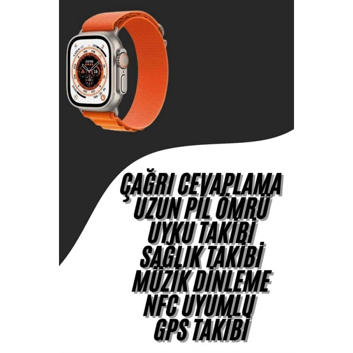 Nevamel Yeni Nesil Akıllı Saat Çok Yönlü Titreşimli 49 MM Android ve İOS Uyumlu