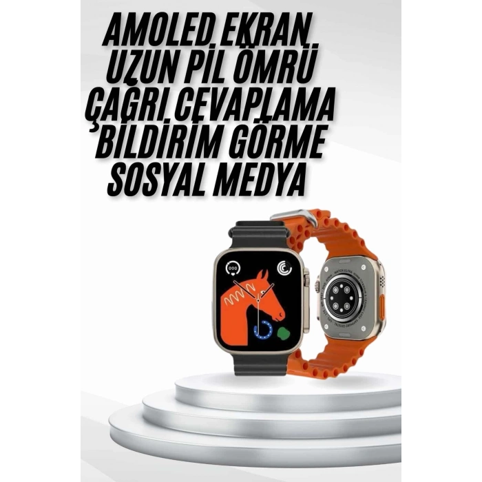 Nevamel Yeni Nesil Akıllı Saat Müzik Dinleme Bildirim Görme Sesli Asistan Desteği