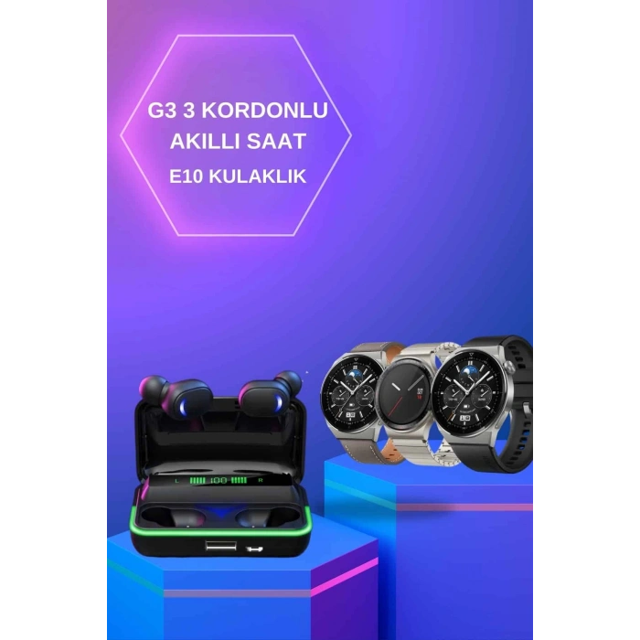 Nevamel Yeni Nesil Akıllı Saat Ve Bluetooth Kulaklık Titreşim Bildirimleri Uyku Takibi