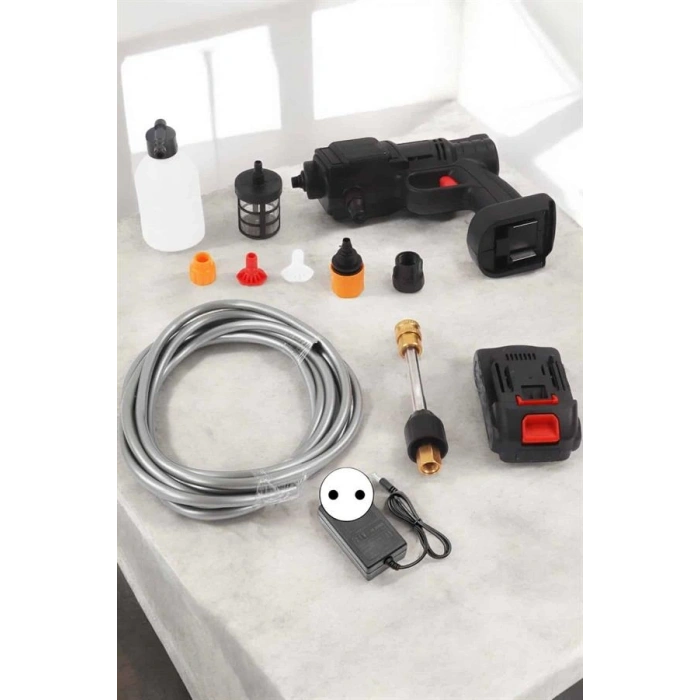 Nevamel Yeni Nesil Araç Yıkama Şarjlı Tabancası Basınçlı Su Hazneli